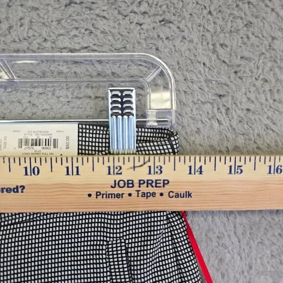 Elle Dress Pants Womens XS Long Skinny Pull On Mid Rise Work Preppy Academia - Picture 11 of 15